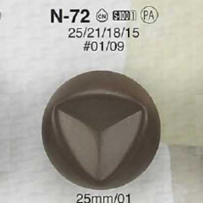 N72 Nylon Resin Square Shank Button