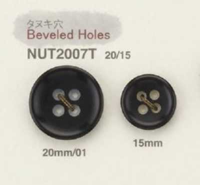 NUT2007T Natural Material Nut 4-Hole Button