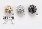 OBU4918 Flower Motif Metal Button