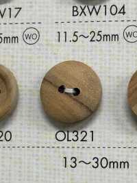 OL321 Natural Material Wood 2 Hole Button DAIYA BUTTON(DAIYA BUTTON) Sub Photo