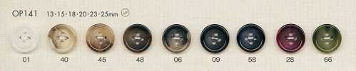 OP141 Buffalo Horn Style 4-Hole Polyester Button