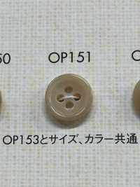 OP151 Polyester Resin Bordered 4-hole Button DAIYA BUTTON(DAIYA BUTTON) Sub Photo