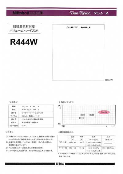 R444W Volume Hard Interfacing For Difficult-to-Bond Materials 100D