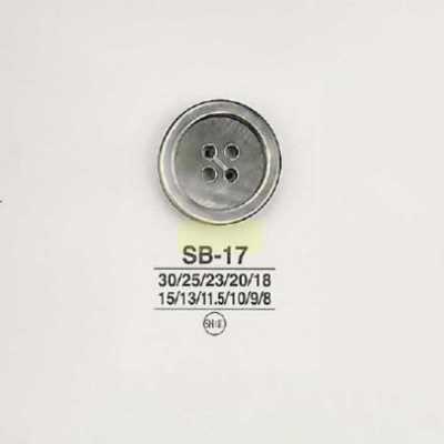 SB17 Genuine Shell Button-Black Mother Of Pearl Shell-