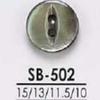 SB502 Black Mother-of-pearl Shell Two-hole Button
