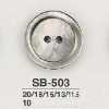 SB503 Black Mother-of-pearl Shell 2-hole Button