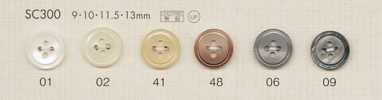 SC300 DAIYA BUTTONS Shell-Like Polyester Button