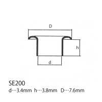 SE200 Eyelet Washer 7.6mm X 3.4mm * Needle Detector Compatible[Press Fastener/ Eyelet Washer] Morito Sub Photo