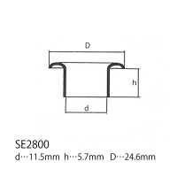 SE2800 Eyelet Washer 24.6mm×11.5mm[Press Fastener/ Eyelet Washer] Morito Sub Photo