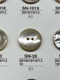 SN26 Natural Material Made Of Takase Shell 2 Holes Glossy Button IRIS Sub Photo