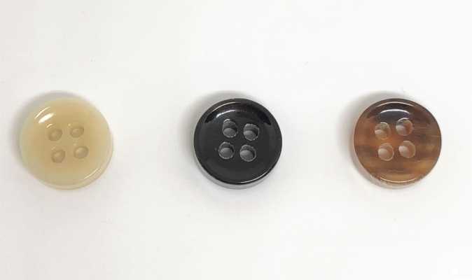 TGH1009 Original Buffalo Horn Button With Rim