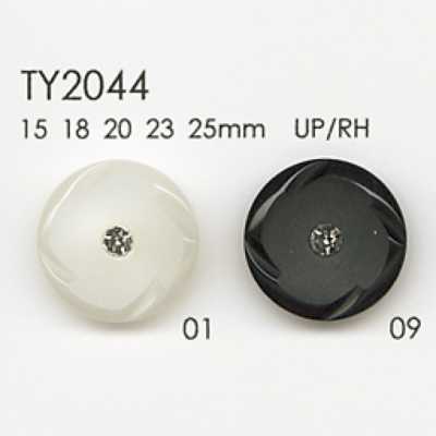 TY2044 Polyester Resin/rhinestone Button