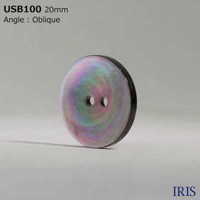 USB100 Natural Material Dyed Mother Of Pearl Shell 2 Front Holes Glossy Button IRIS Sub Photo