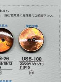 USB100 Natural Material Dyed Mother Of Pearl Shell 2 Front Holes Glossy Button IRIS Sub Photo