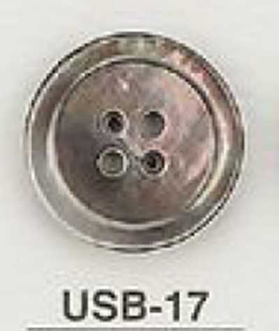 USB17 Natural Dyed Material, Mother Of Pearl Shell, 4 Holes On The Front, Glossy Buttons IRIS Sub Photo