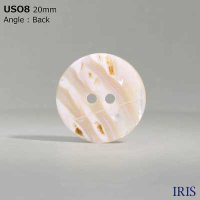 USO8 Natural Material Shell Dyed Front Hole 2 Holes Glossy Button IRIS Sub Photo