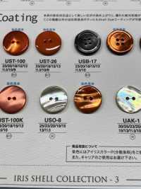 USO8 Natural Material Shell Dyed Front Hole 2 Holes Glossy Button IRIS Sub Photo