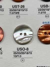 USO8 Natural Material Shell Dyed Front Hole 2 Holes Glossy Button IRIS Sub Photo