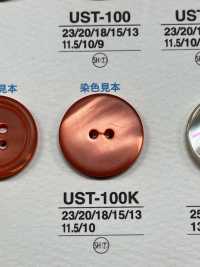 UST100K Natural Material Dyeing Front Hole 2 Shell Shell Shell Matte Button IRIS Sub Photo