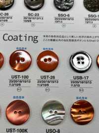 UST26 Natural Material Dyed Takase Shell 2 Front Holes Glossy Button IRIS Sub Photo