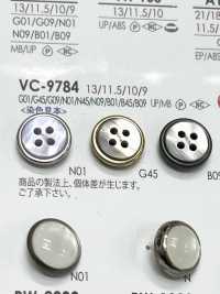 VC9784 Polyester Resin/brass, 4-hole, Semi-gloss Button IRIS Sub Photo