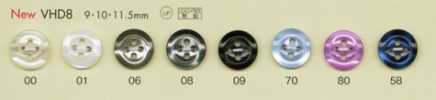 VHD8 DAIYA BUTTONS Impact Resistant HYPER DURABLE "" Series Shell-like Polyester Button ""