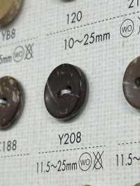 Y208 Natural Wood 2-hole Button DAIYA BUTTON(DAIYA BUTTON) Sub Photo