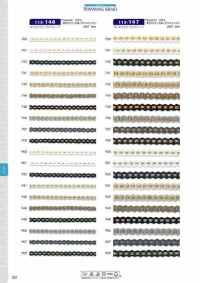 113-147 Polyester Lame Braid Approx. 7 Mm