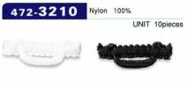 472-3210 Button Loop Woolly Nylon Type Horizontal 26mm (10 Pieces)