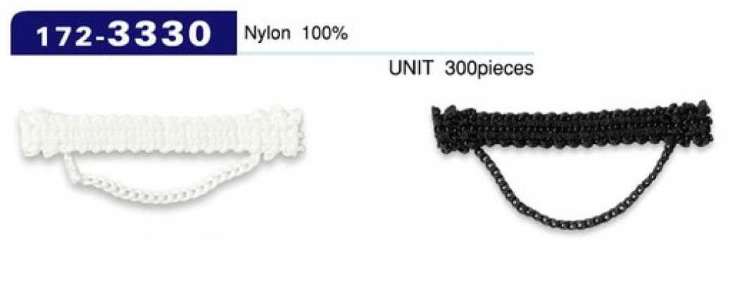 172-3330 Button Loop Chain Cord Type, Approx. 7mm X 42mm (300 Pieces)
