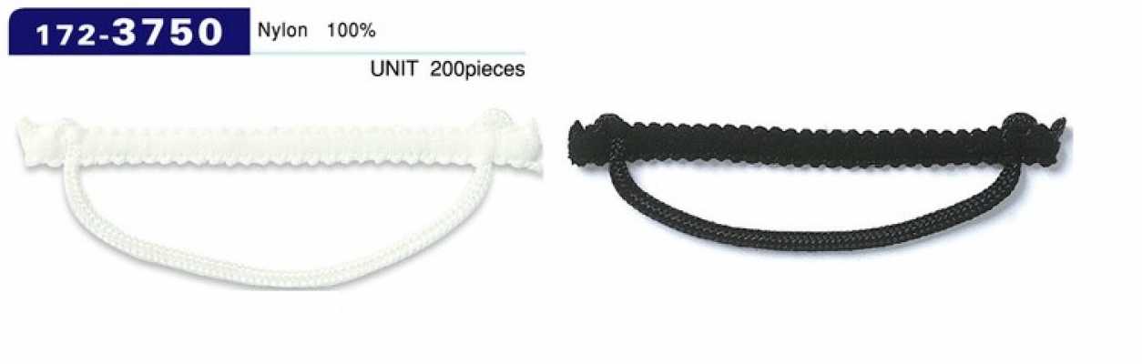 172-3750 Button Loop, Braided Cord Type, Horizontal, Thick Cord, 70 Mm (200 Pcs)