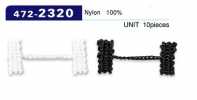 472-2320 Button Loop Lining Stop Chain Cord Type Overall Length 33mm (10 Pieces)