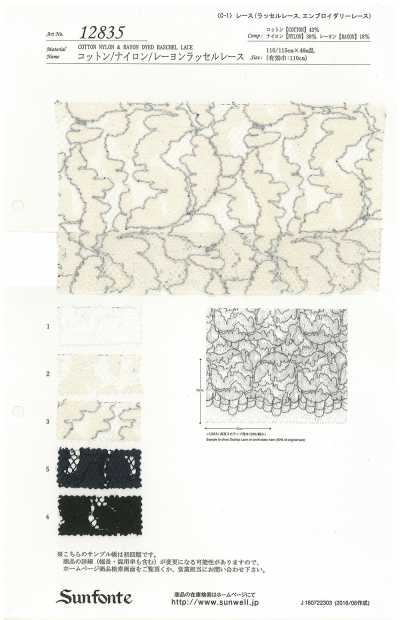 Cotton / Nylon / Rayon Raschel Lace