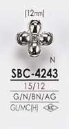 SBC4243 Flower Motif Metal Button
