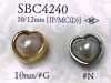 SBC4240 Heart-shaped Metal Button