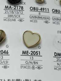 ME2051 Heart-shaped Metal Button For Dyeing IRIS Sub Photo