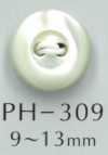 PH309 2 Hole Bulge With Border Shell Button