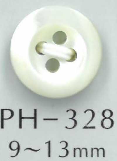 PH328 4-Hole Round Edge Shell Button