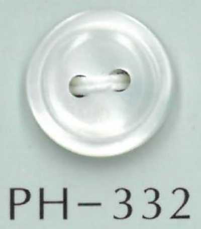 PH332 2-hole Round-edge Shell Button