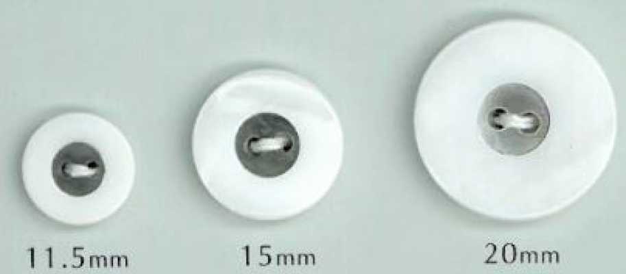 WB127 Two-hole Freshwater Shell Button With Rim