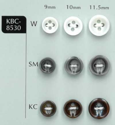 KBC-8530 4-hole 3mm Thick Concave Shell Button