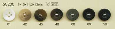 SC200 DAIYA BUTTONS Impact-resistant HYPER DURABLE Series Buffalo-horn-look Polyester Buttons