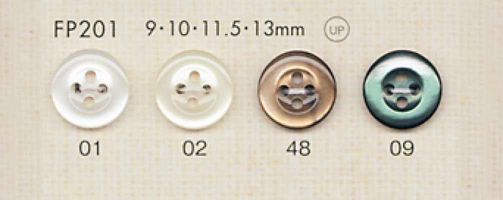 FP201 DAIYA BUTTONS Shell-Style Polyester Button
