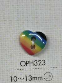 OPH323 DAIYA BUTTONS Heart-shaped Polyester Button (Rainbow) DAIYA BUTTON(DAIYA BUTTON) Sub Photo