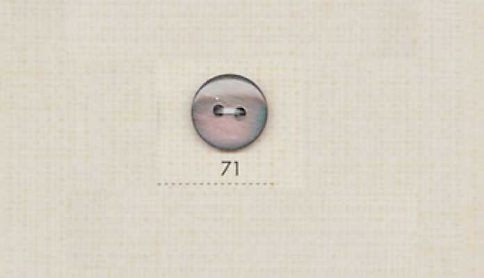71 DAIYA BUTTONS Two-Hole Black Mother-of-Pearl-Style Polyester Button