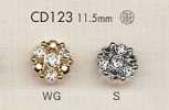 CD123 Rhinestone Bijou Button