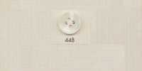 448 DAIYA BUTTONS Four-Hole Buffalo-Style Polyester Button (White)