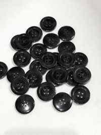 444 DAIYA BUTTONS 4-hole Buffalo-like Polyester Button (Black) DAIYA BUTTON Sub Photo