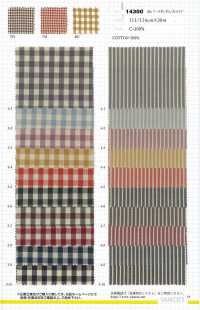 14300 40s Earth Gingham / Stripe[Textile / Fabric] VANCET Sub Photo