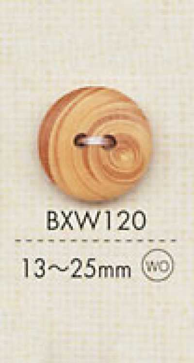 BXW120 Natural Material Wood 2-Hole Button